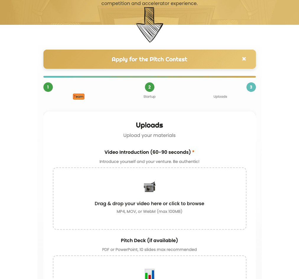 Application page 3 screenshot